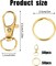 100PCS Gold Swivel Clasps Lanyard Snap Hooks with Key Rings, Key Chain Clip Hooks Lobster Claw Clasps for Keychains Jewelry DIY Crafts